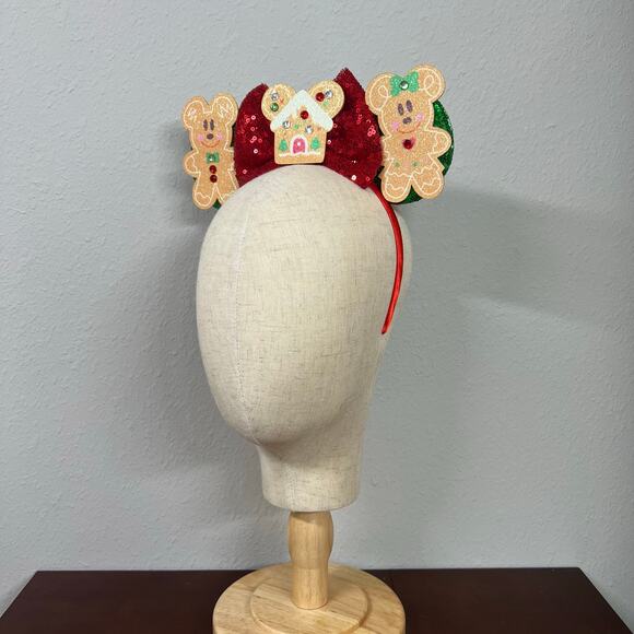 Gingerbread Dreams Minnie Ears | Disney-Inspired Christmas Mouse Ears Headband - Picture 5 of 5